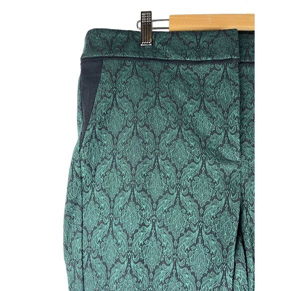 roz & Ali Green Baroque Pants, Women's Size 16 - Picture 3 of 7